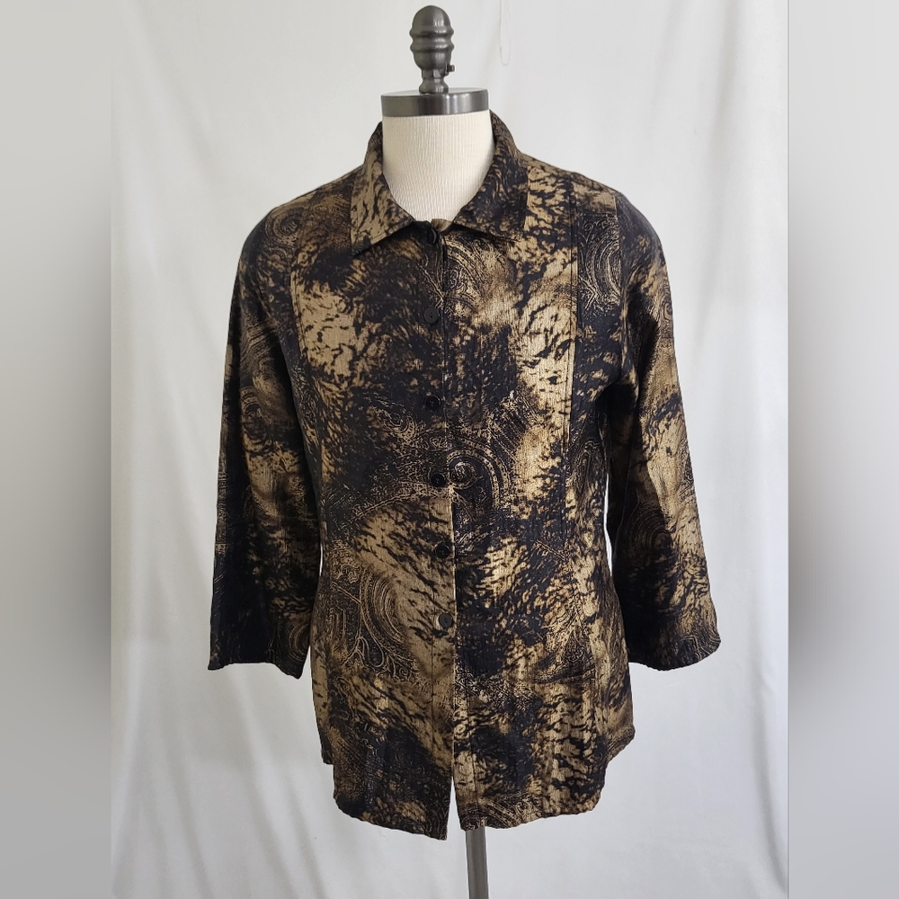 CTC Carol Turner Collection Woman's Shirt Jacket Button Up Size XL